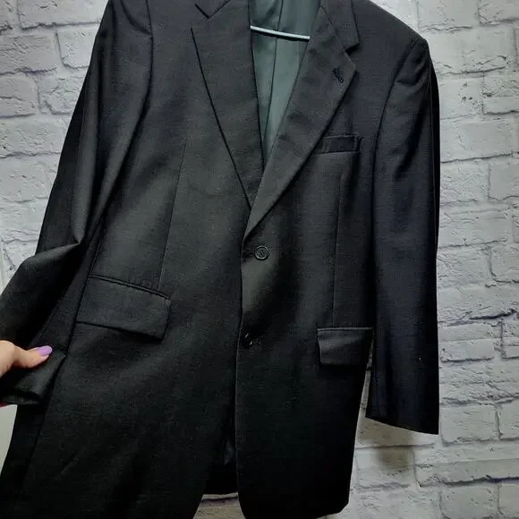 Daniel Cremieux Loro Piana Blazer Sz 41R Black Sport Coat Jacket Formal Business